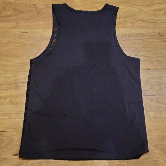 Savage x Fenty Sheer Racerback Black Tank Top Shirt Activewear Women's M - Picture 5 of 5